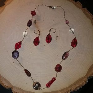 Glass bead jewelry set